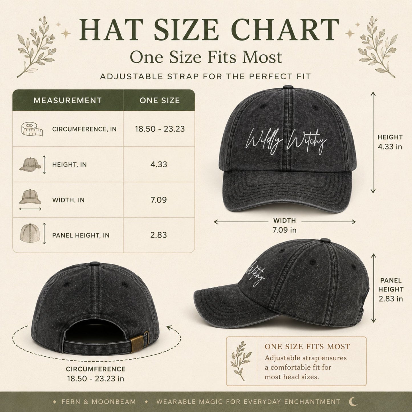 Wild Witch Soul Vintage Hat ā Embroidered