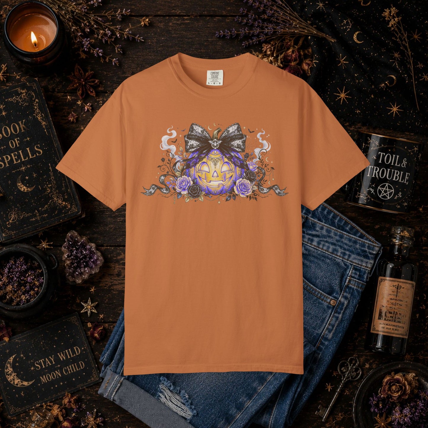 Halloween Pumpkin Bow Tee