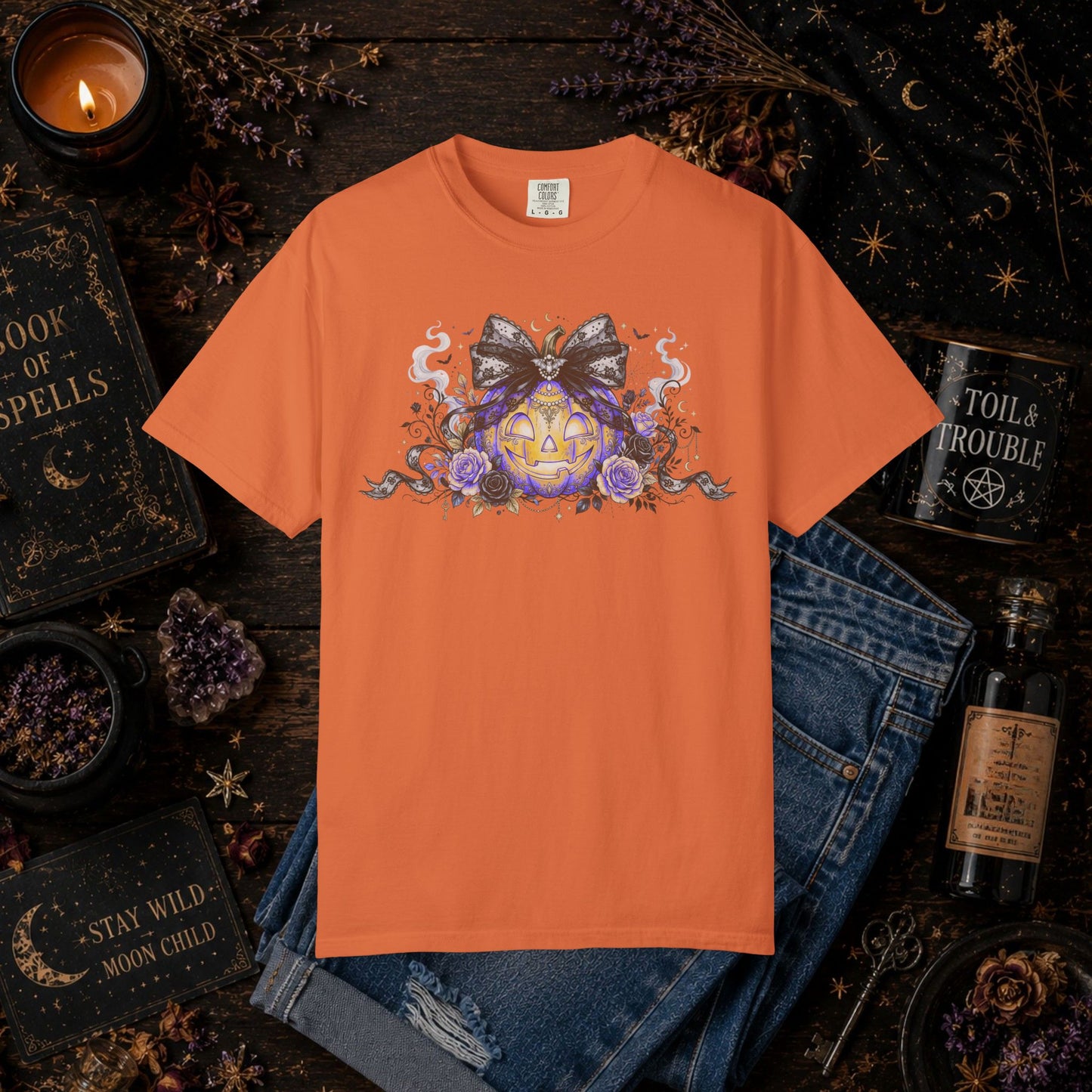 Halloween Pumpkin Bow Tee