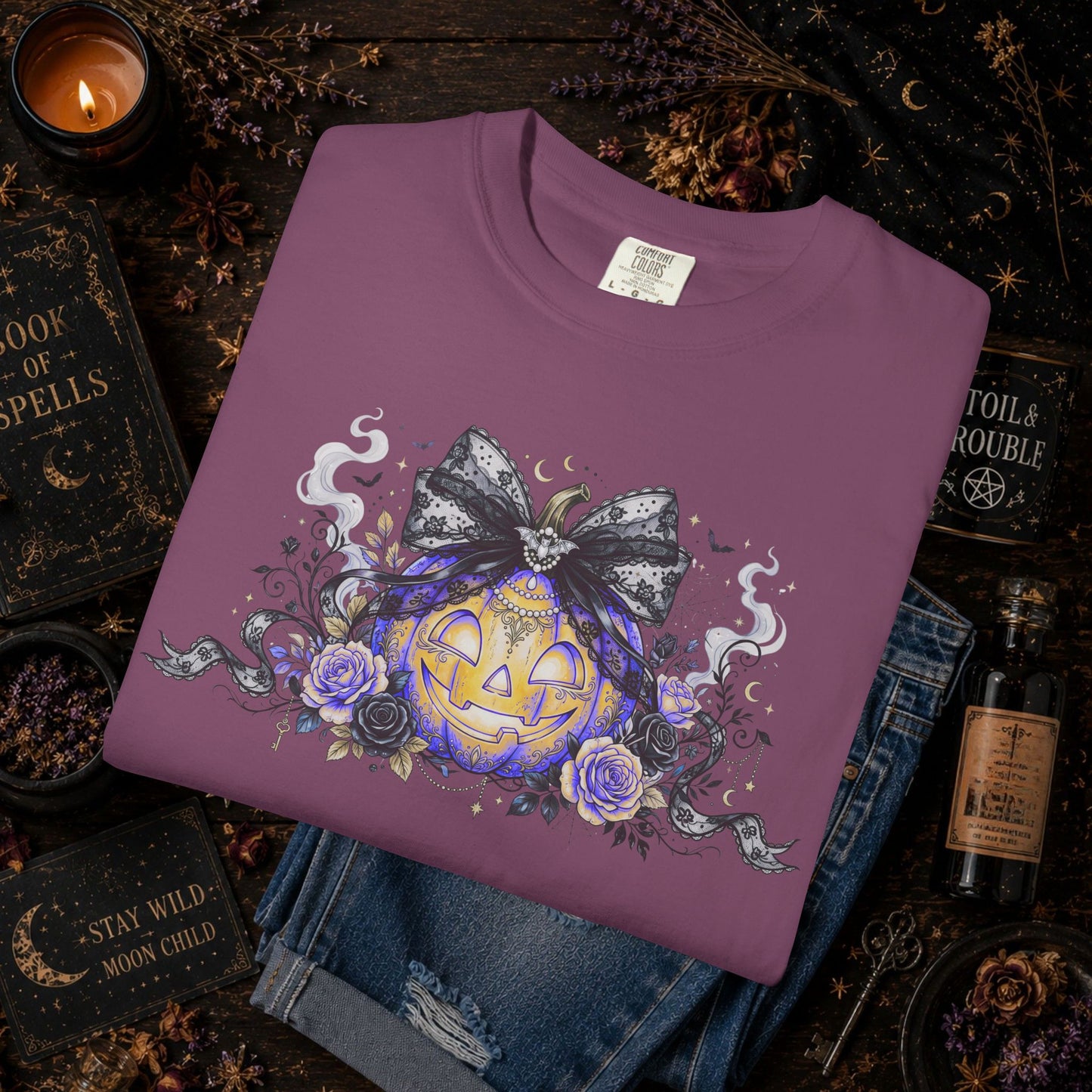 Halloween Pumpkin Bow Tee