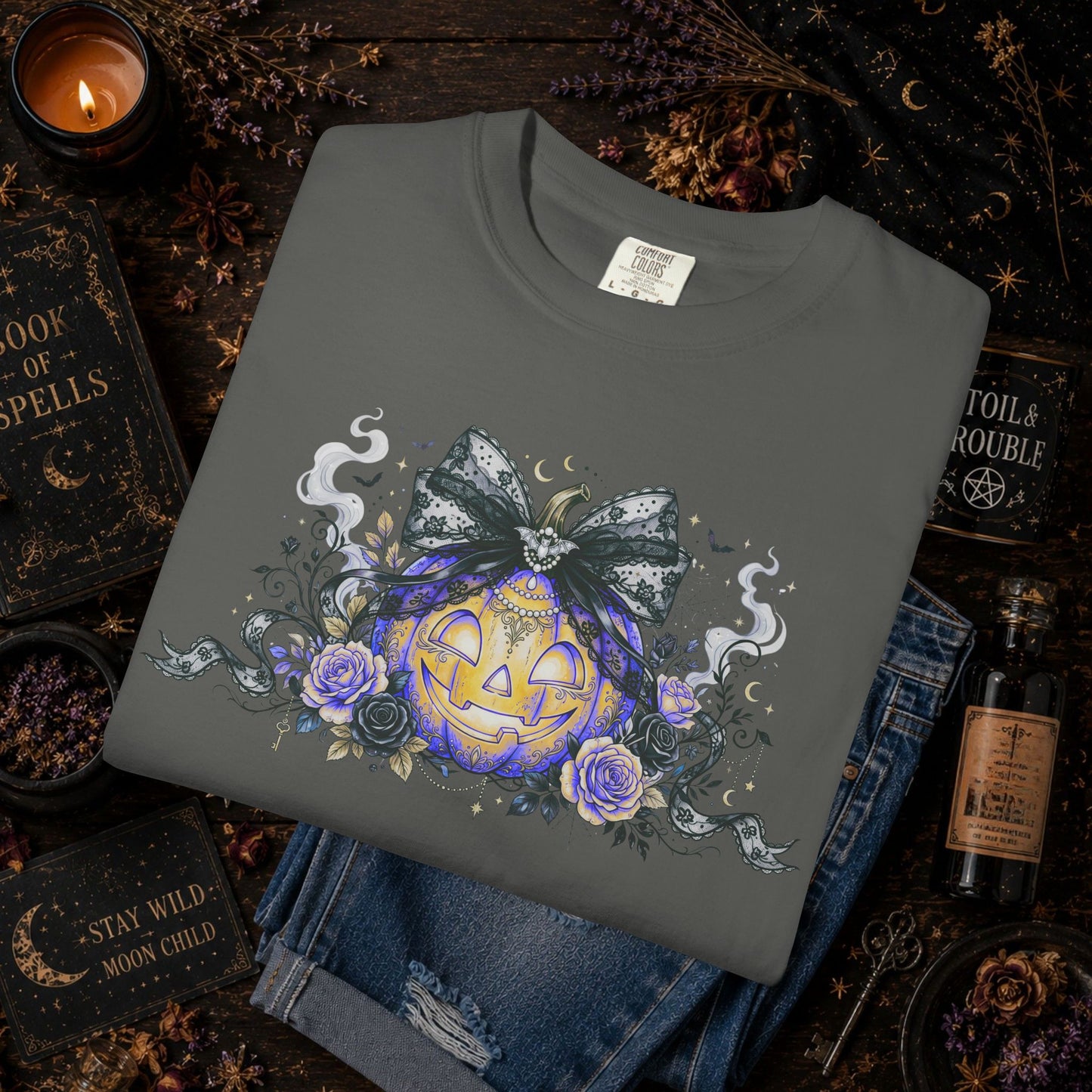 Halloween Pumpkin Bow Tee