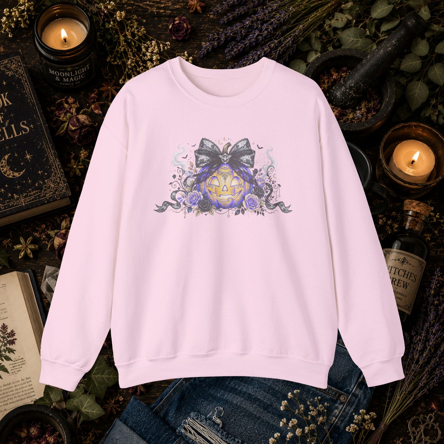 Halloween Pumpkin Bow Sweatshirt