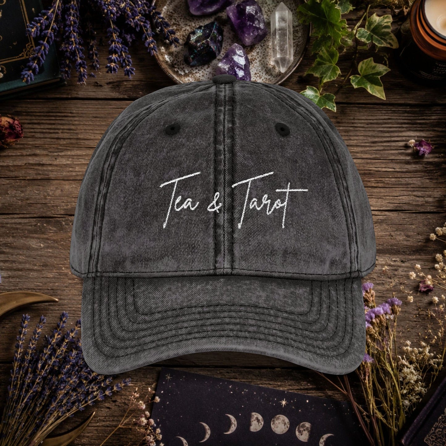 Tea & Tarot Embroidered Baseball Hat