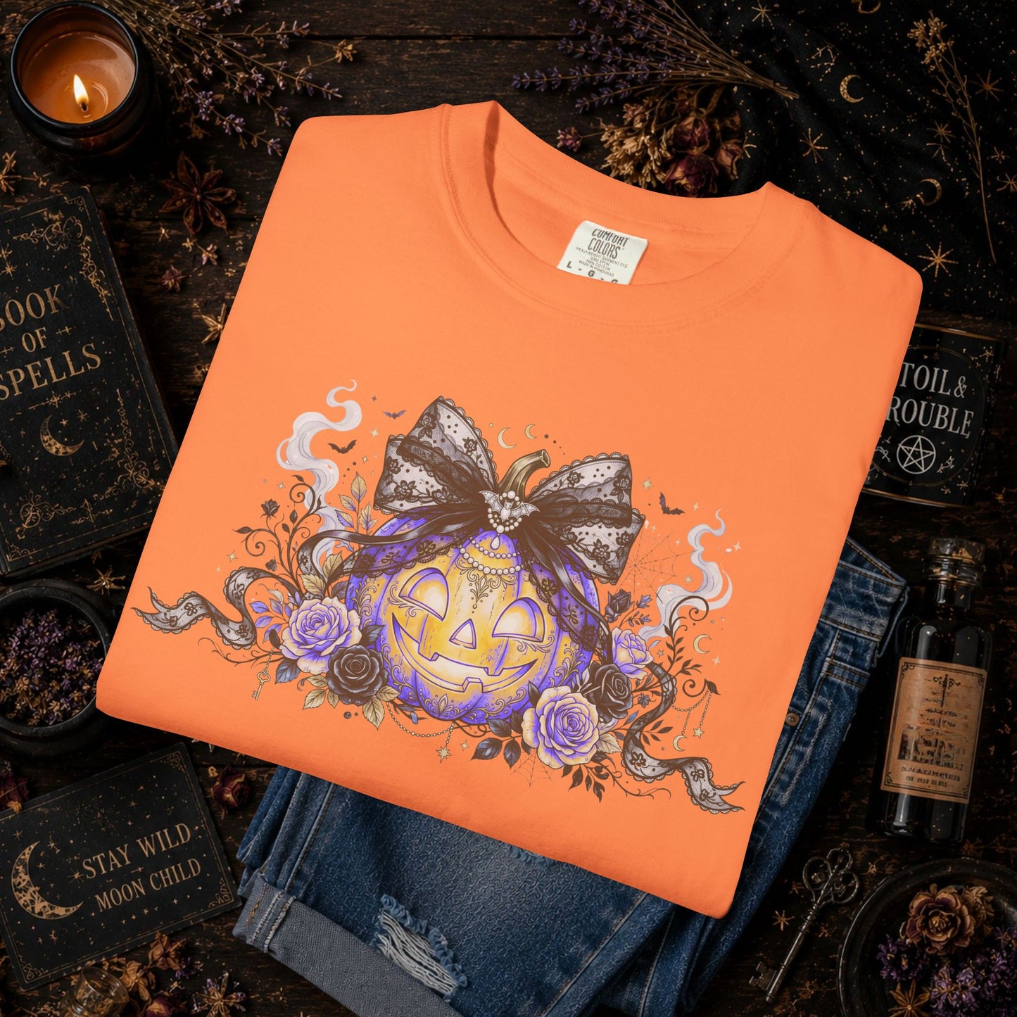 Halloween Pumpkin Bow Tee