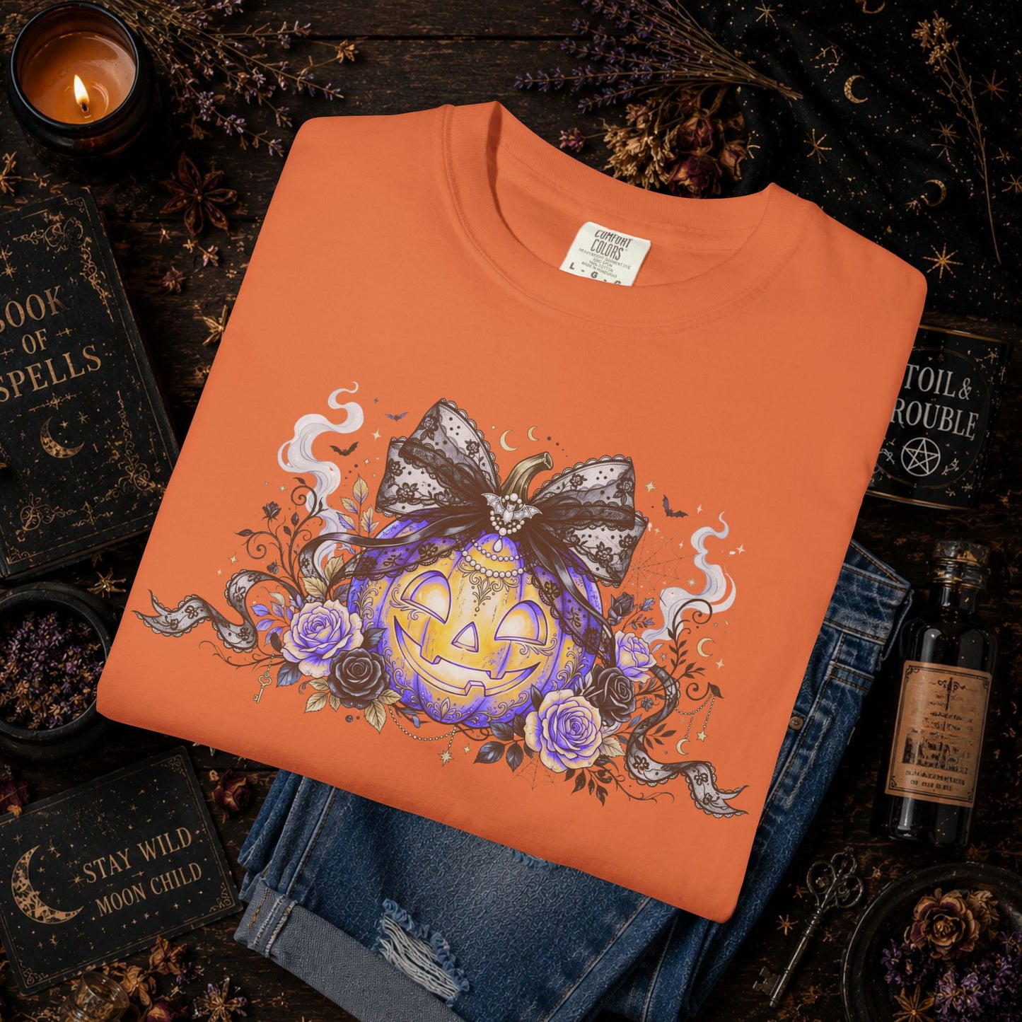Halloween Pumpkin Bow Tee