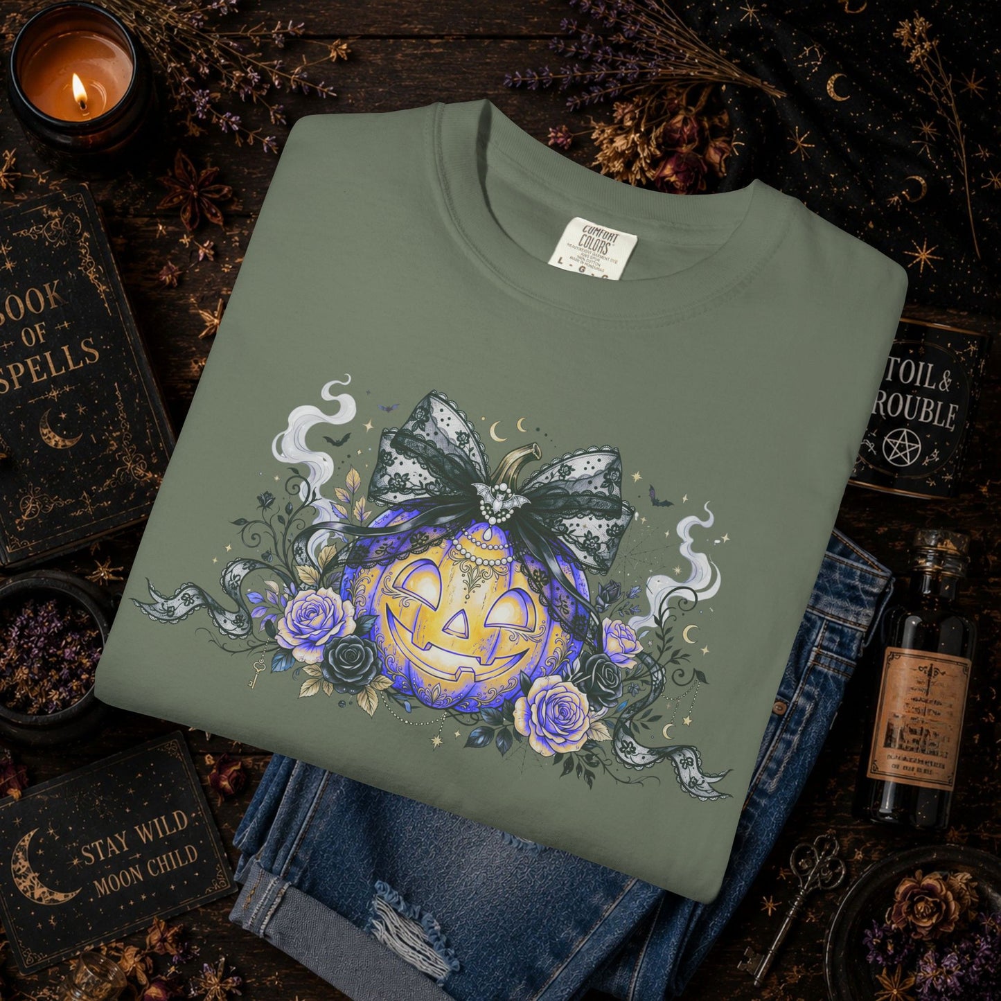 Halloween Pumpkin Bow Tee