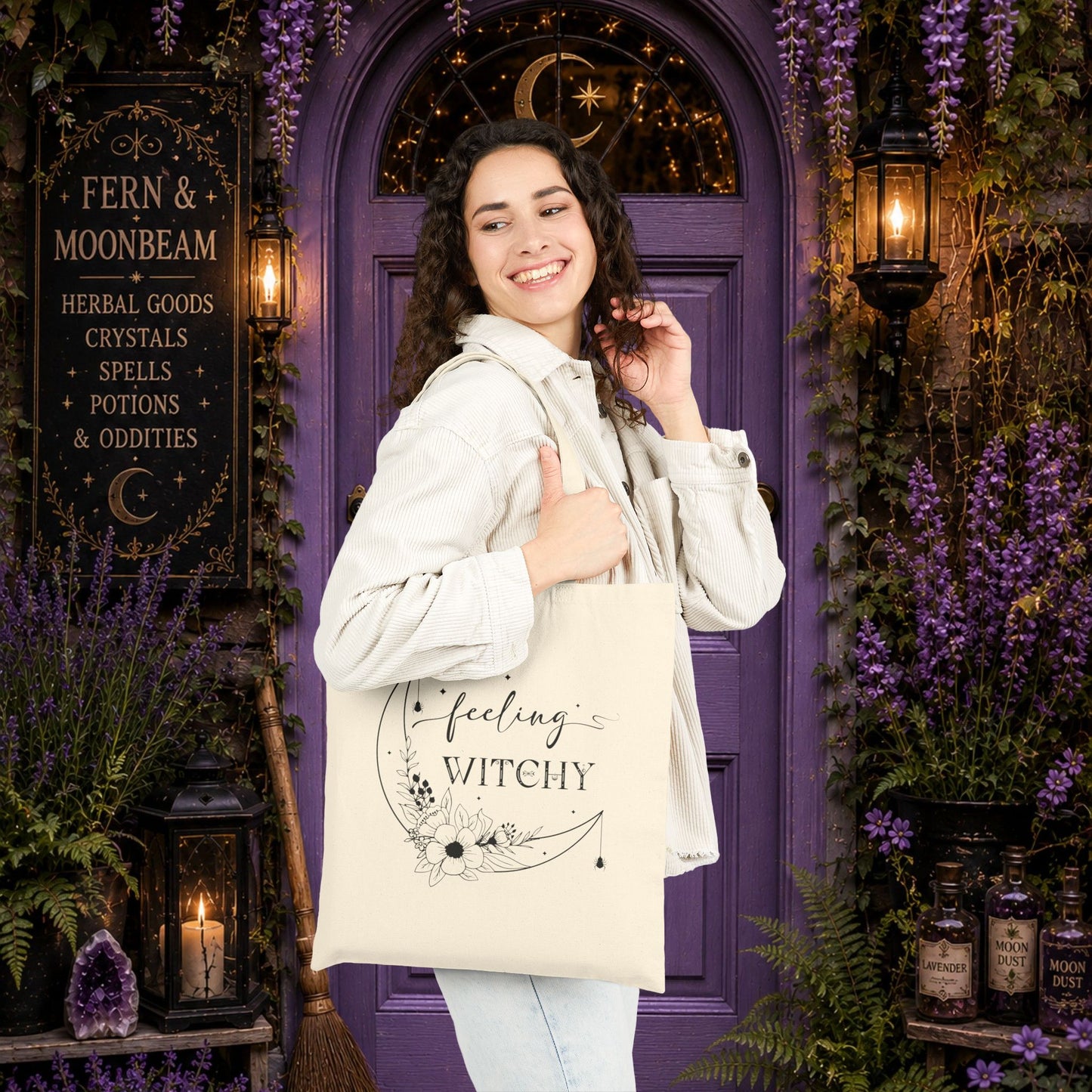 Feeling Witchy Canvas Tote Bag