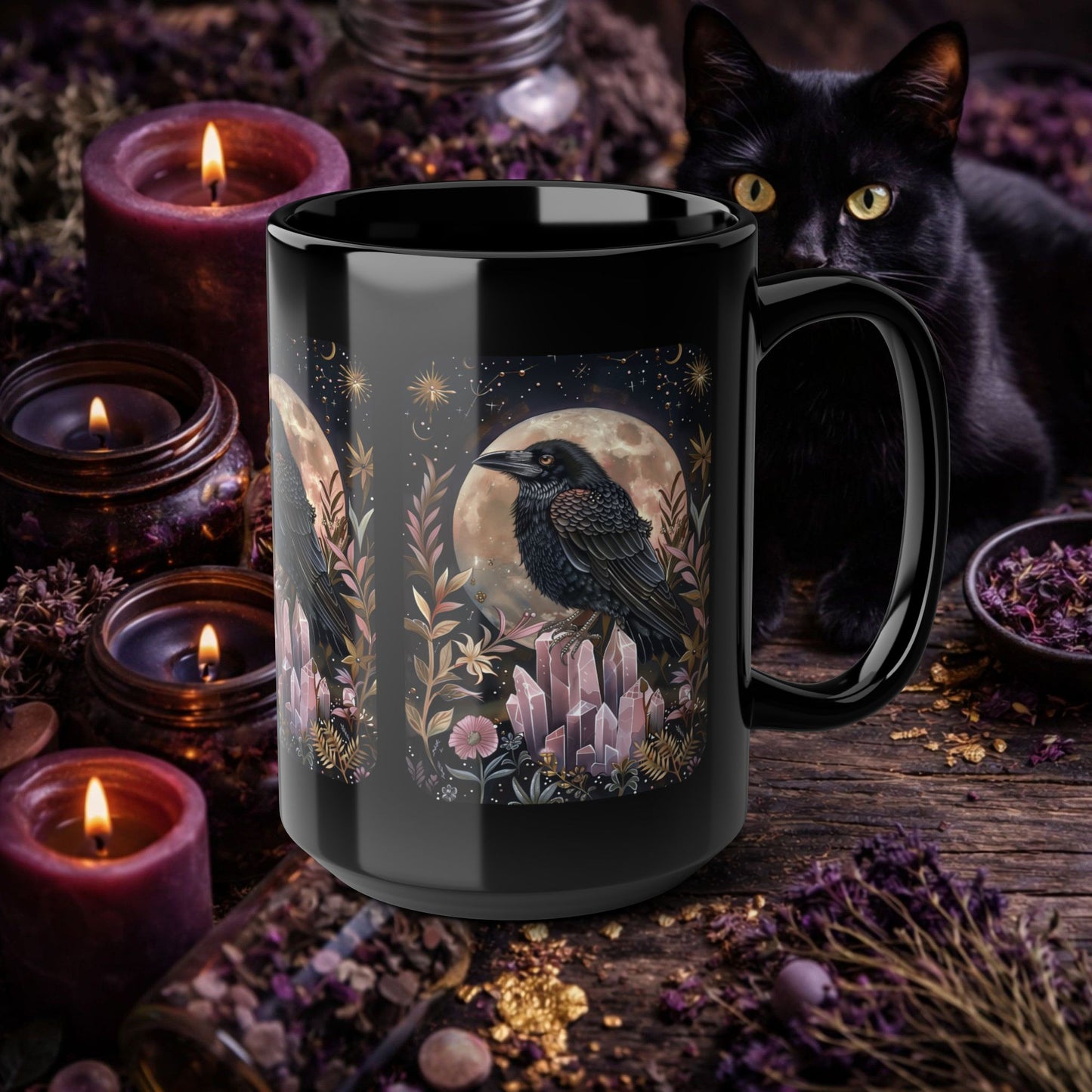 Witchy Raven Moon Mug