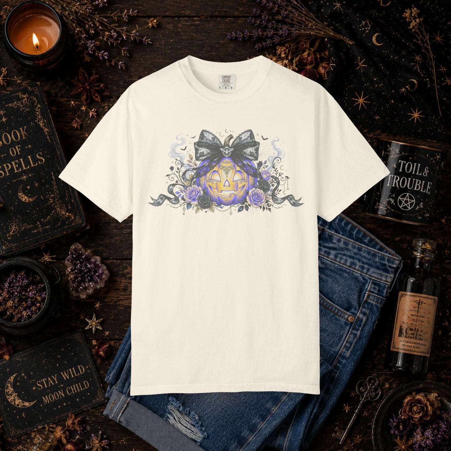 Halloween Pumpkin Bow Tee
