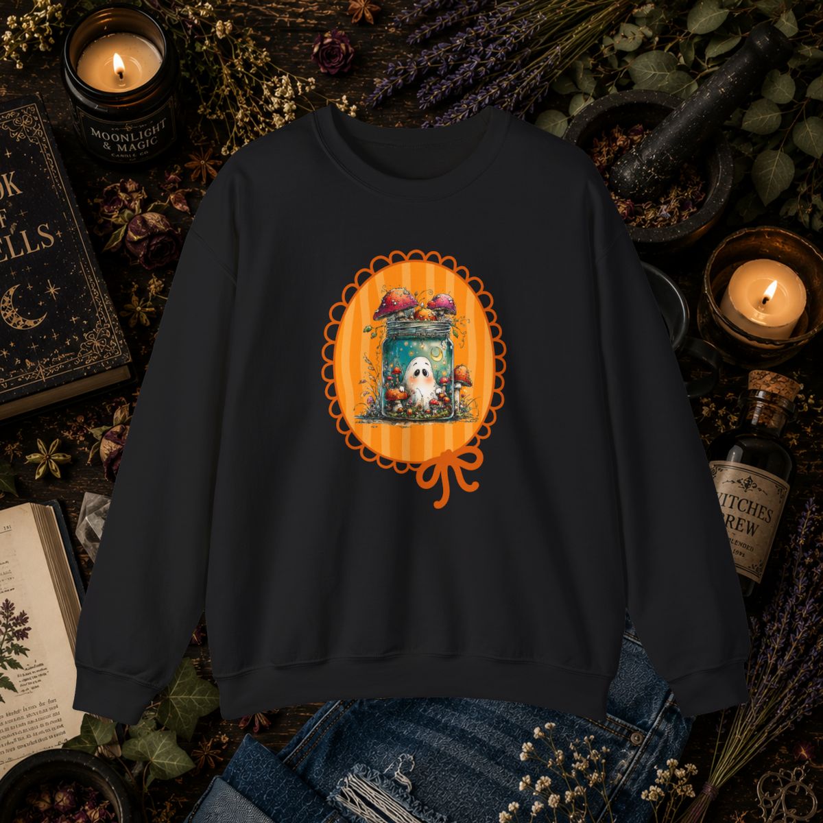 Ghost with Mushrooms Sweatshirt