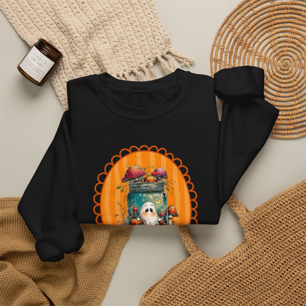 Ghost with Mushrooms Sweatshirt