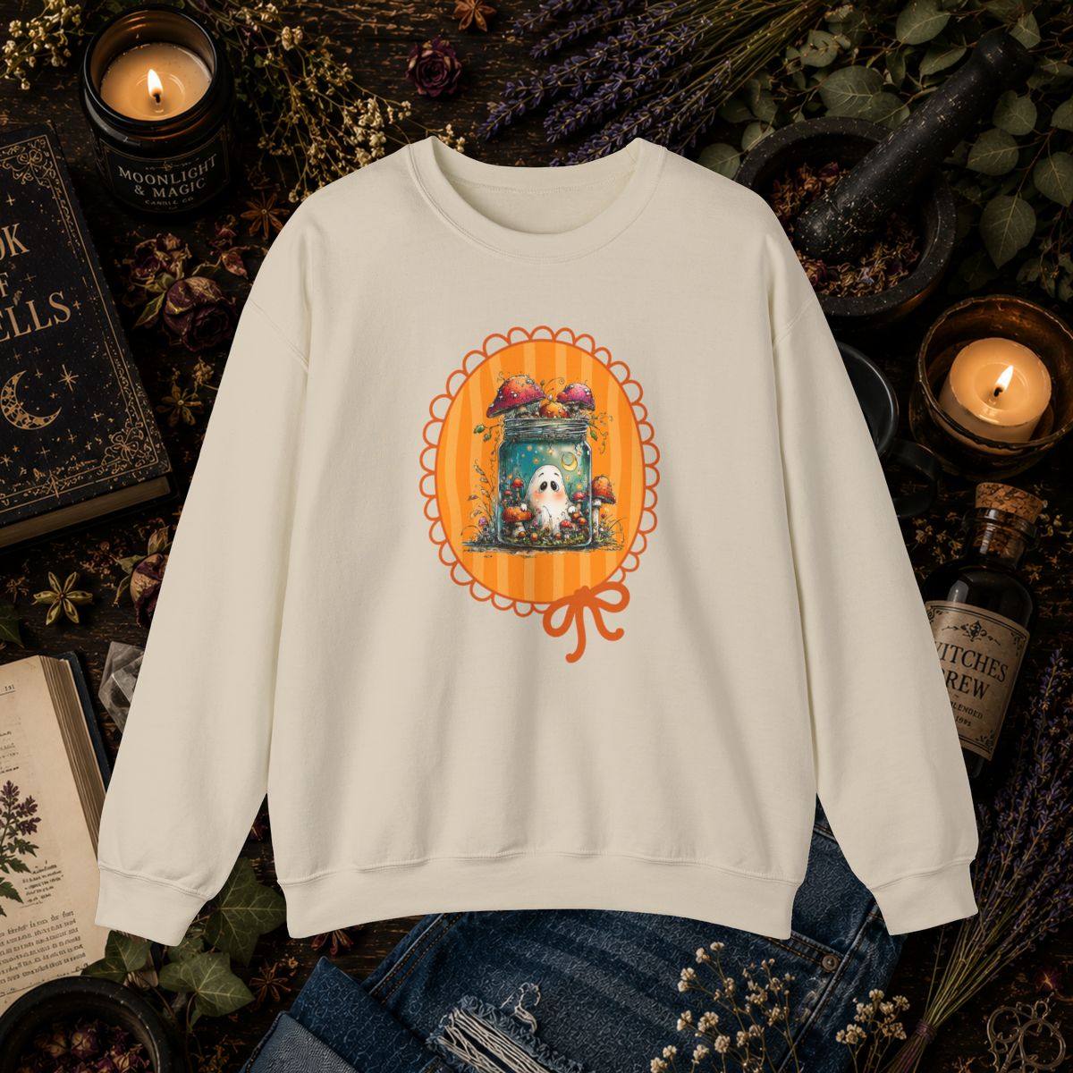 Ghost with Mushrooms Sweatshirt