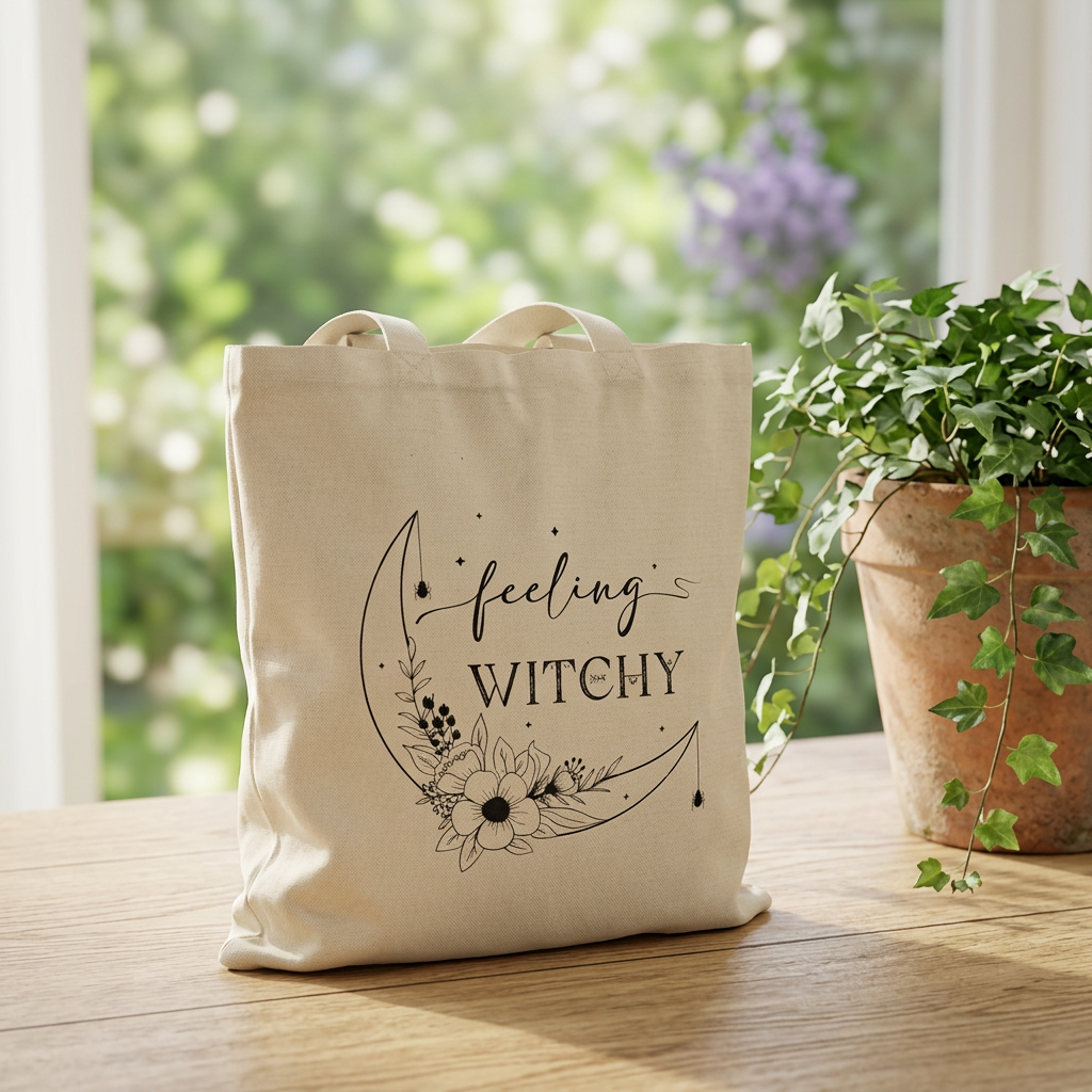 Feeling Witchy Canvas Tote Bag