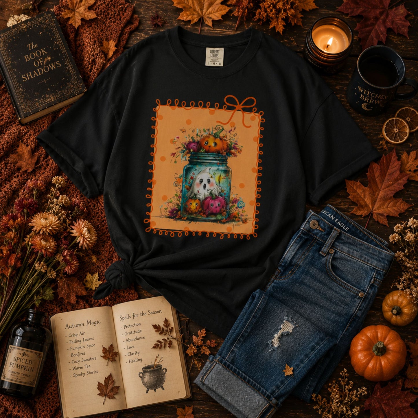 Halloween Pumpkin Ghost T-Shirt