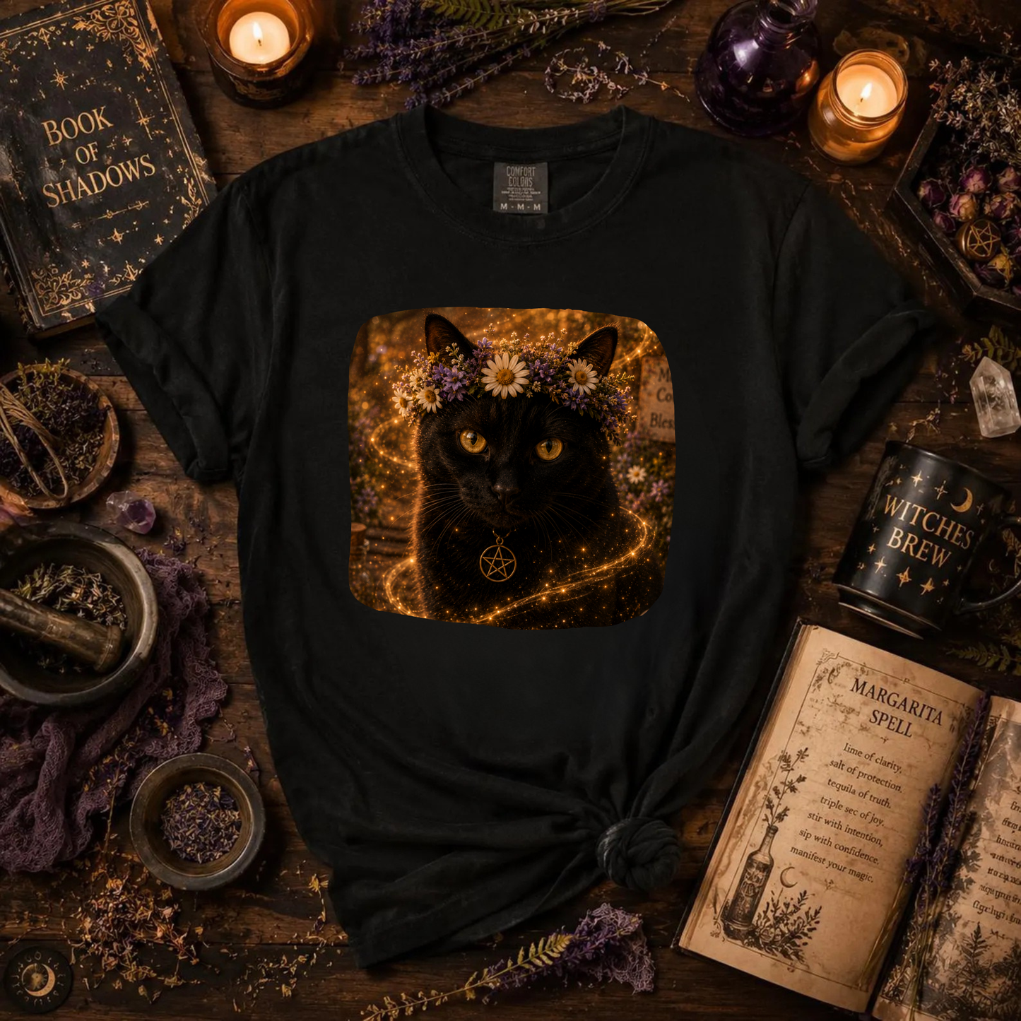 Mystic Black Cat T-Shirt