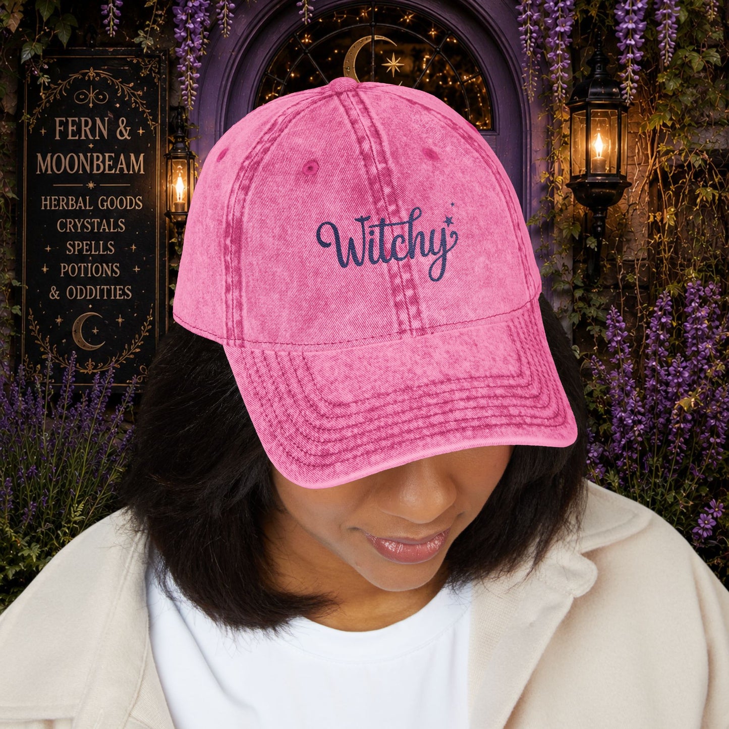 Embroidered 'Witchy' Baseball Hat