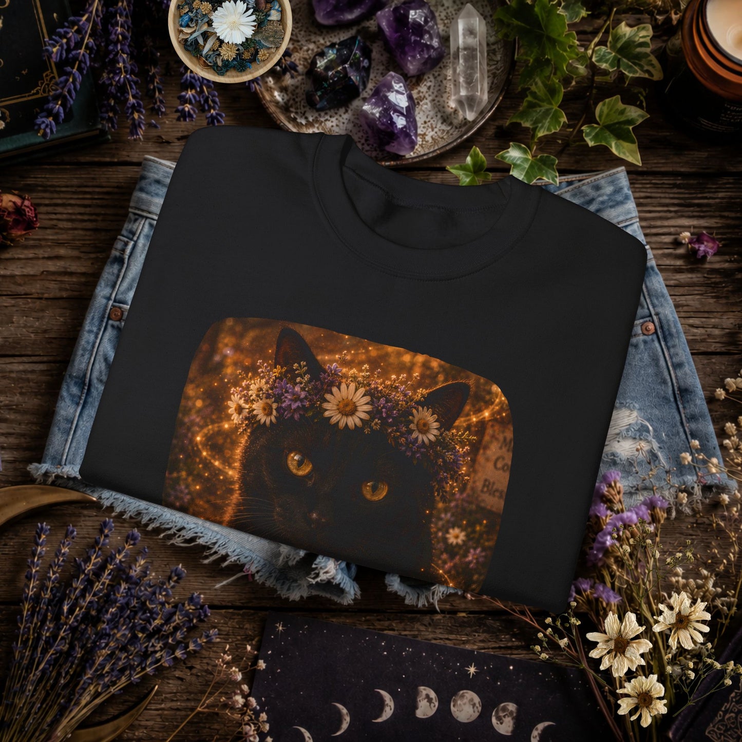 Mystic Black Cat Sweatshirt