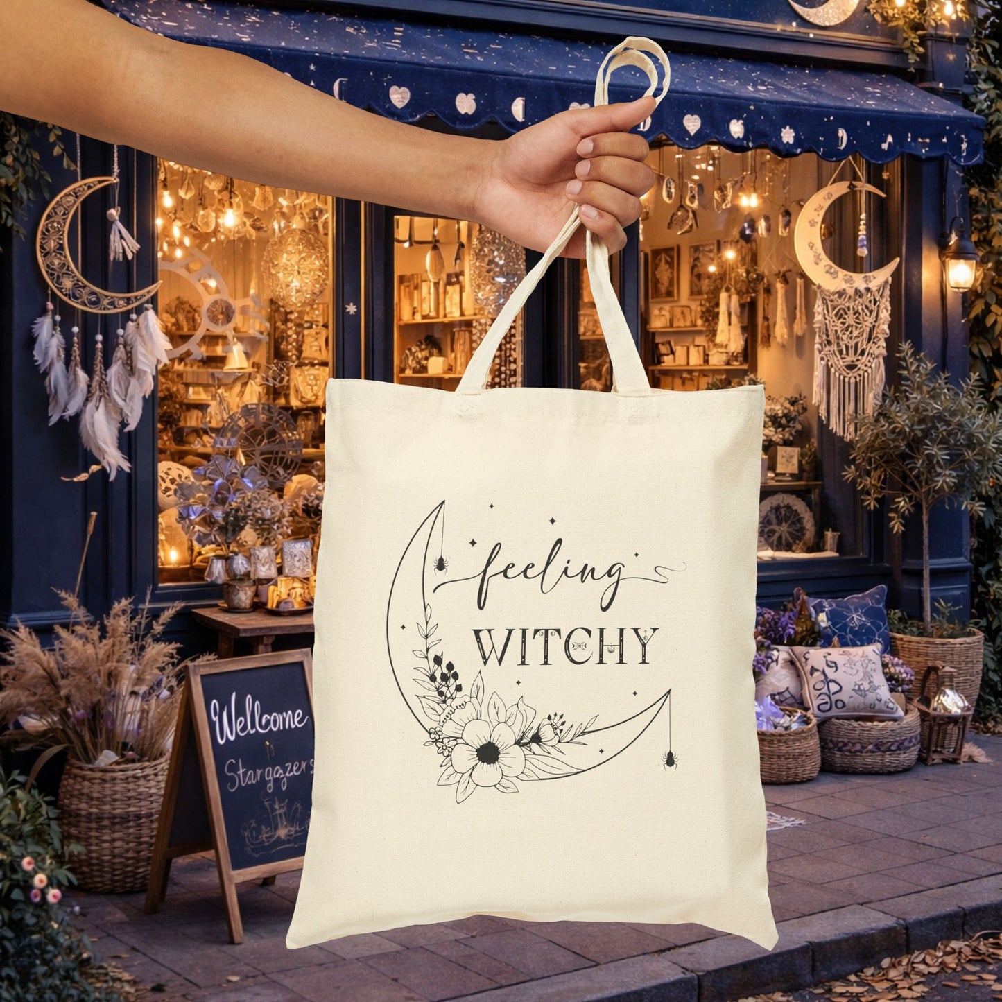 Feeling Witchy Canvas Tote Bag