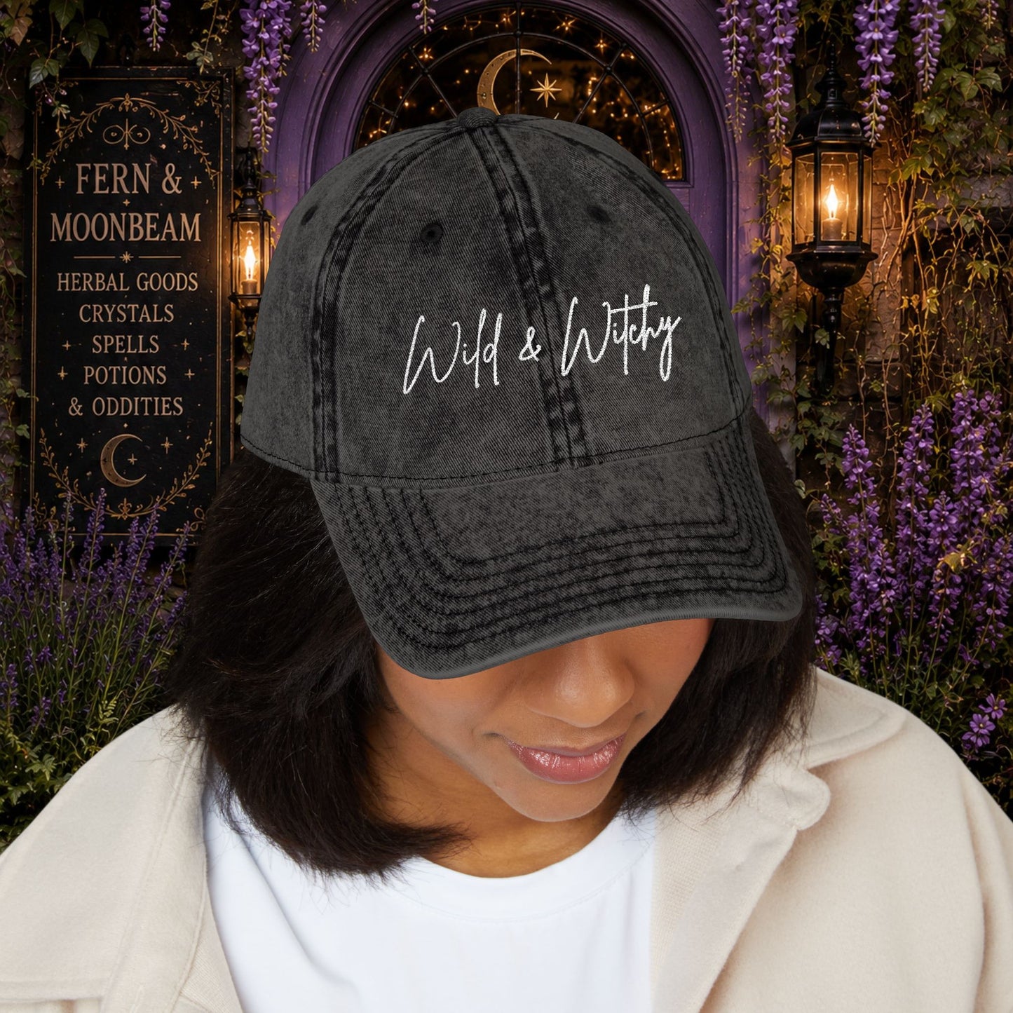 Embroidered Wild & Witchy Baseball Hat