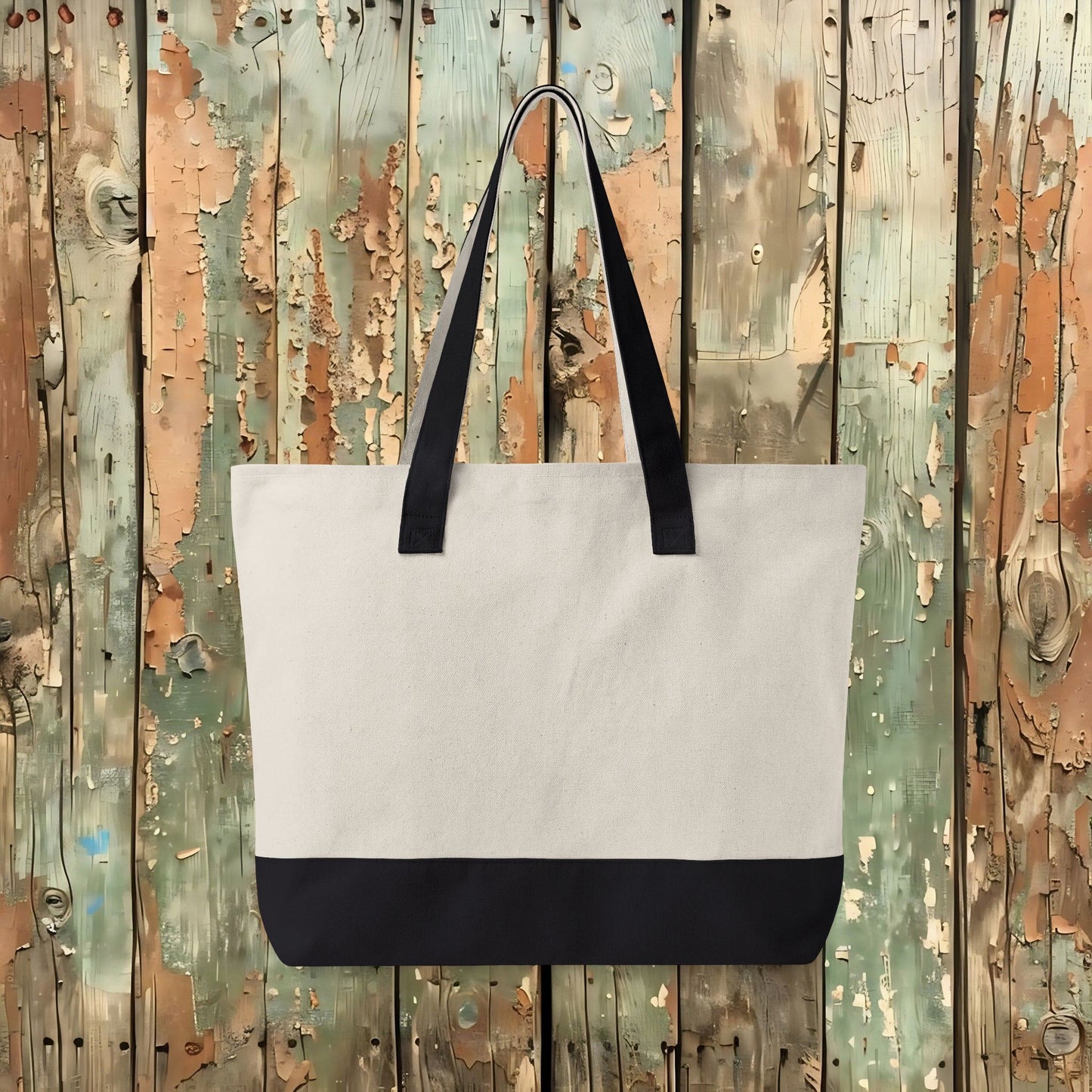 Black Cat Magic Zippered Canvas Tote