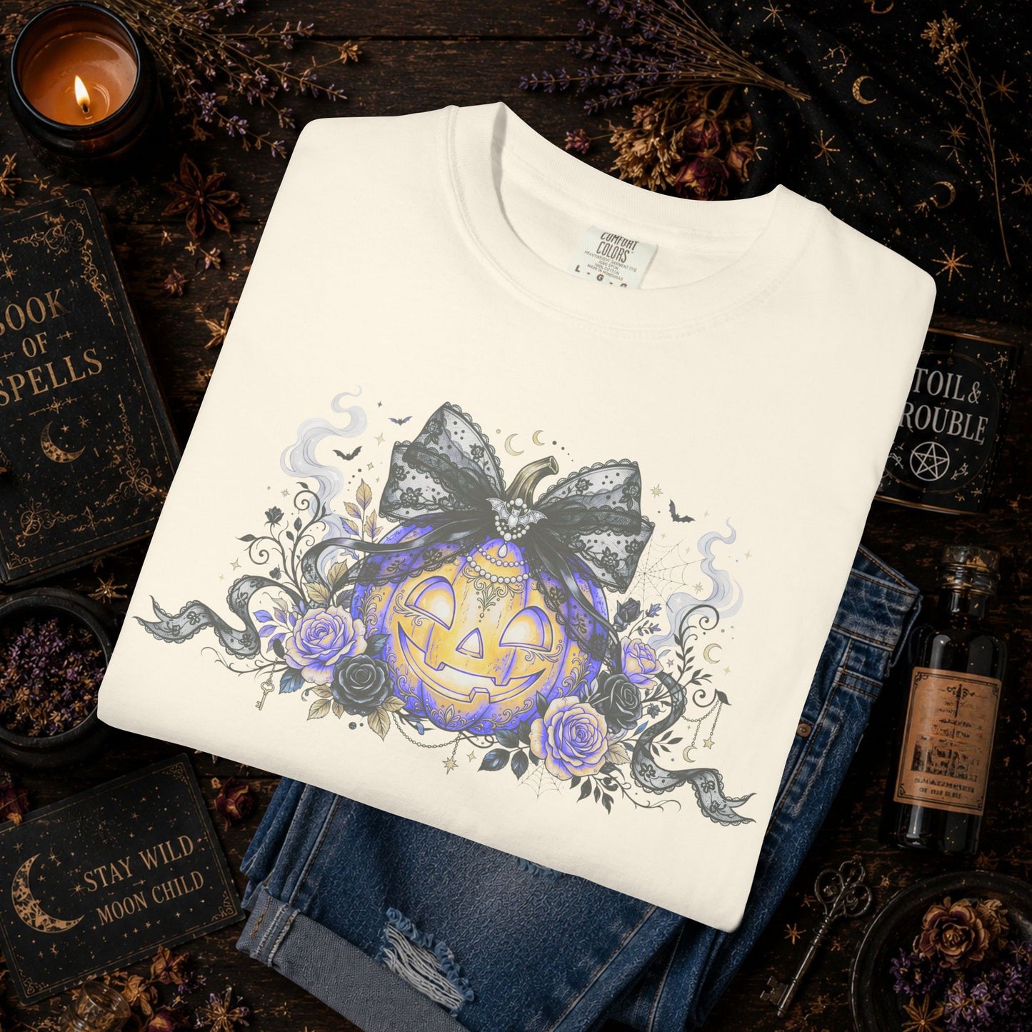 Halloween Pumpkin Bow Tee