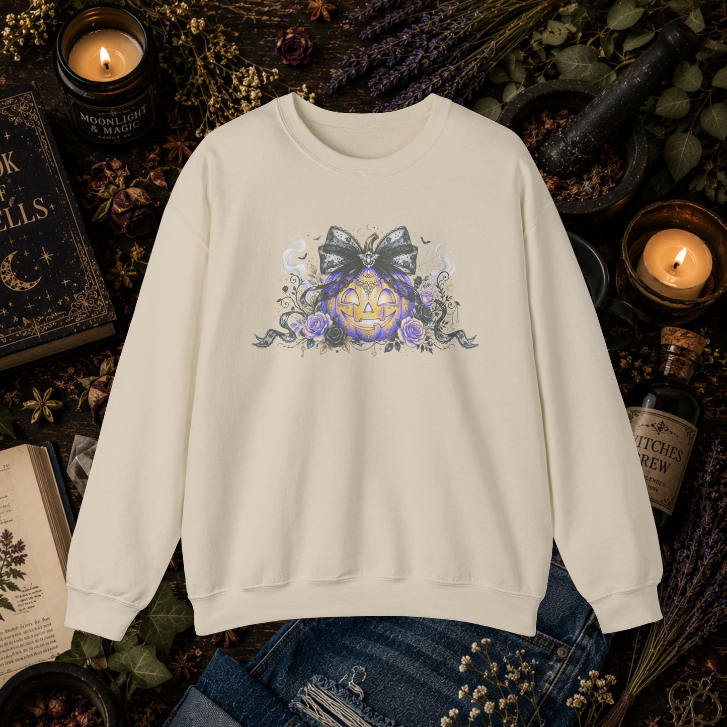 Halloween Pumpkin Bow Sweatshirt